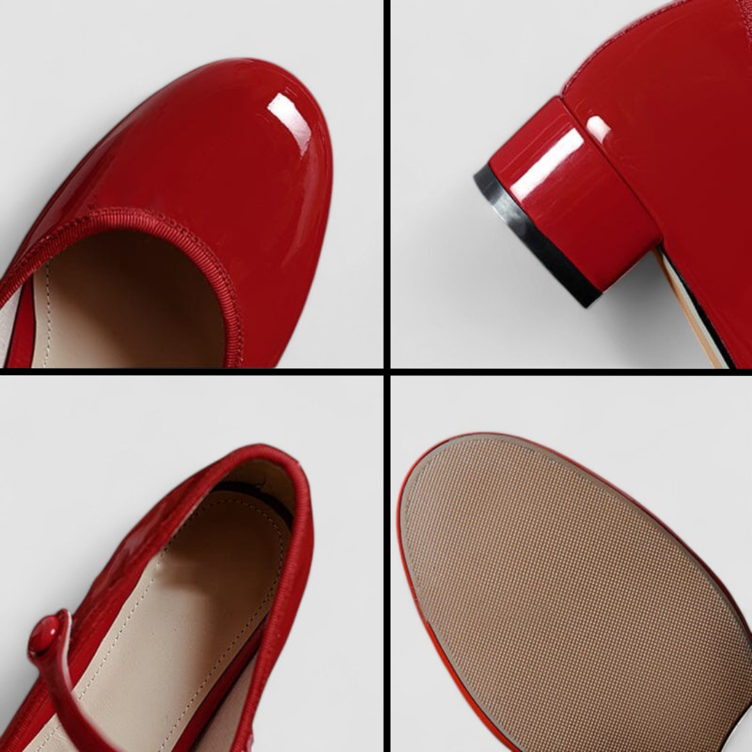Harper | Women's Patent Mary Jane Shoes with Block Heel