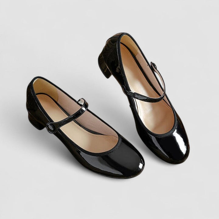 Harper | Women's Patent Mary Jane Shoes with Block Heel