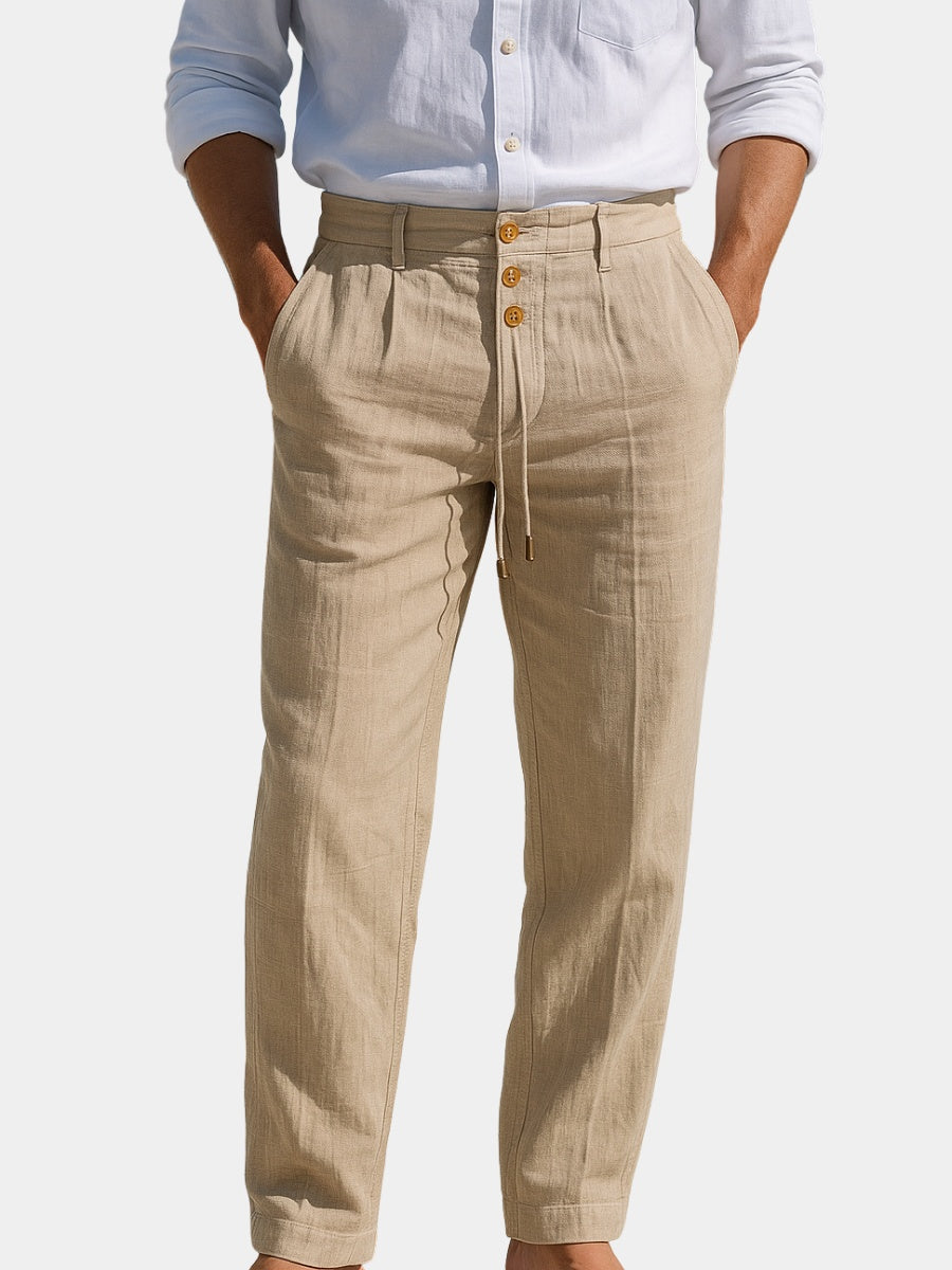 Henry | Men's Linen Summer Pants with Drawstring Waist
