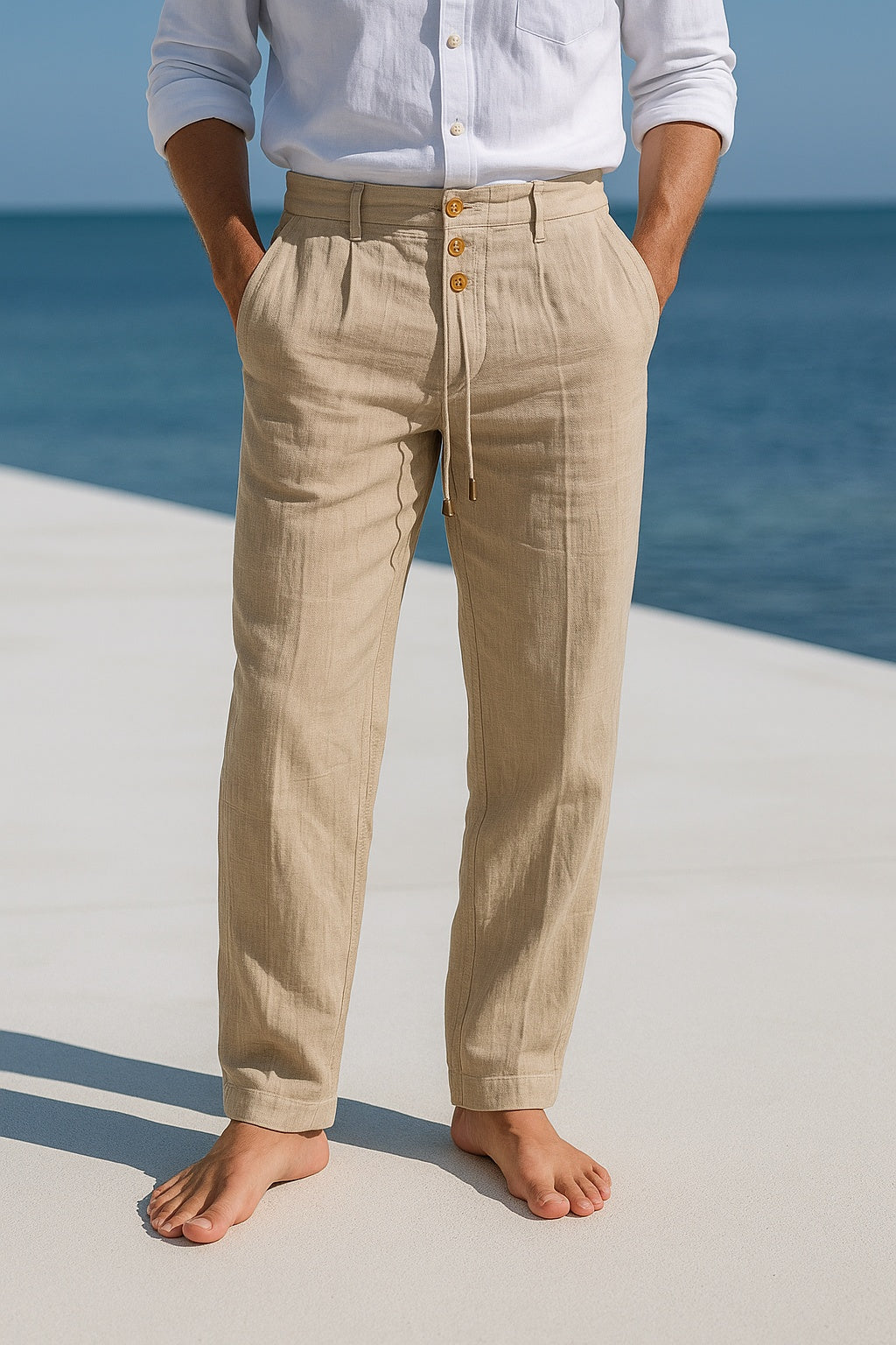 Henry | Men's Linen Summer Pants with Drawstring Waist