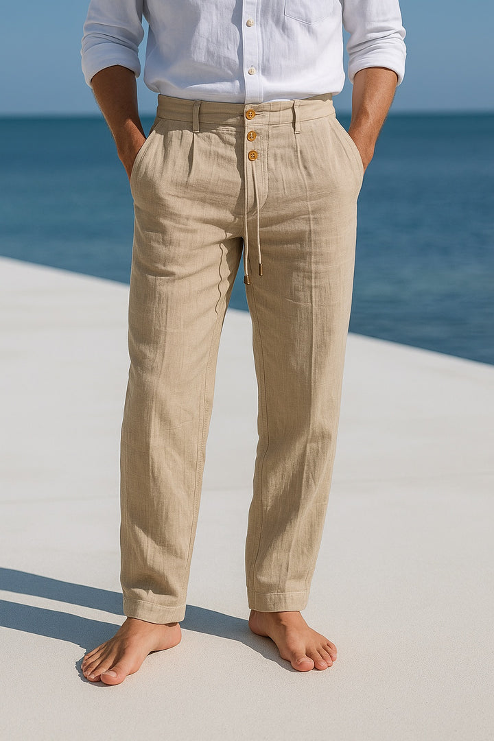 Henry | Men's Linen Summer Pants with Drawstring Waist