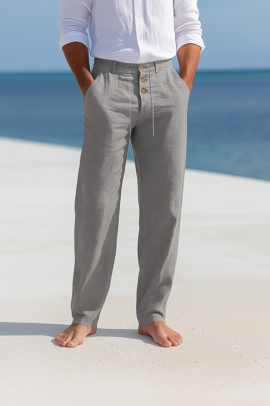 Henry | Men's Linen Summer Pants with Drawstring Waist