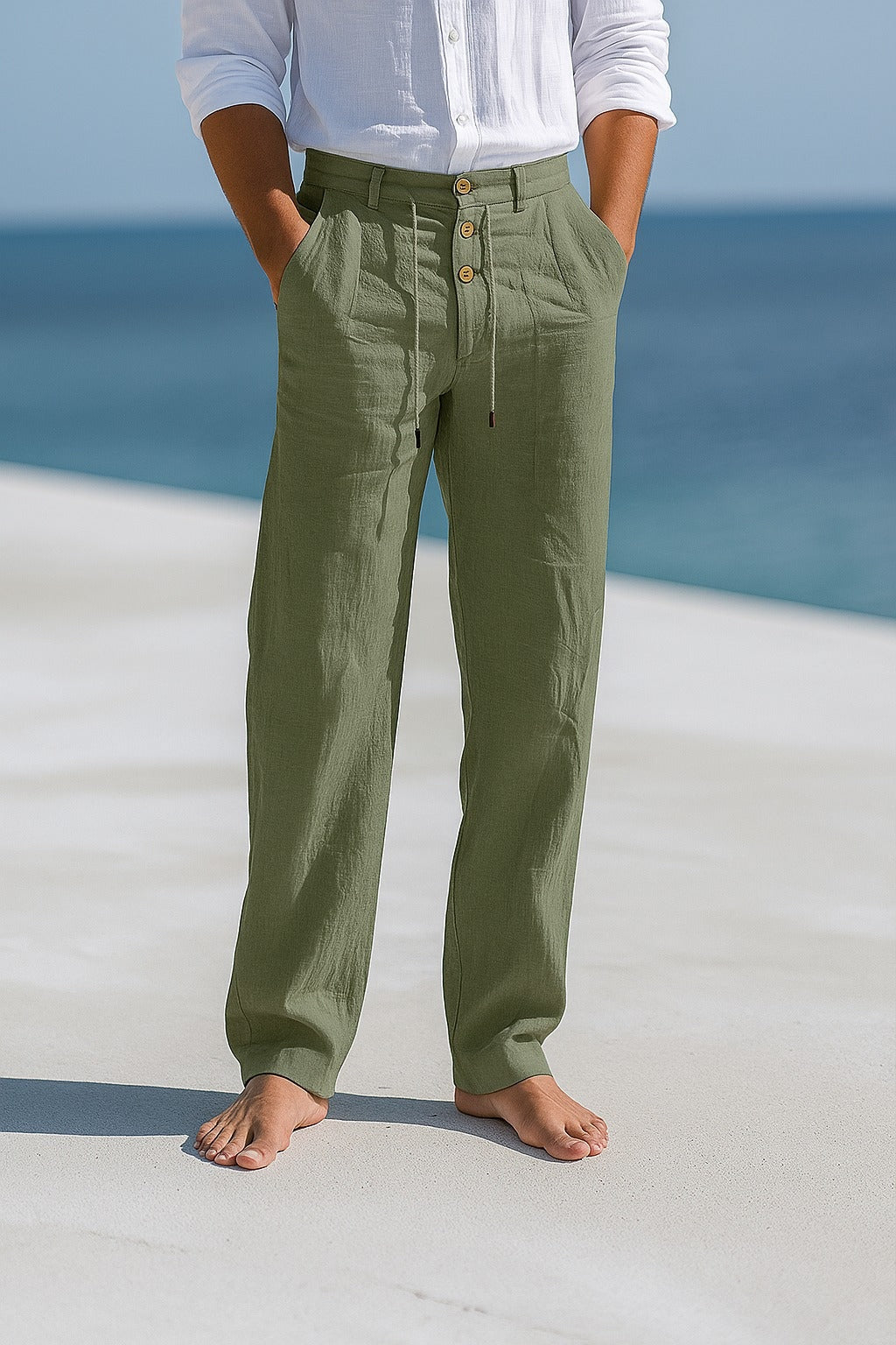 Henry | Men's Linen Summer Pants with Drawstring Waist
