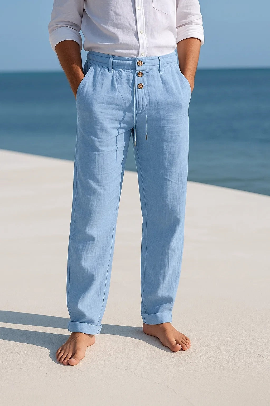 Henry | Men's Linen Summer Pants with Drawstring Waist