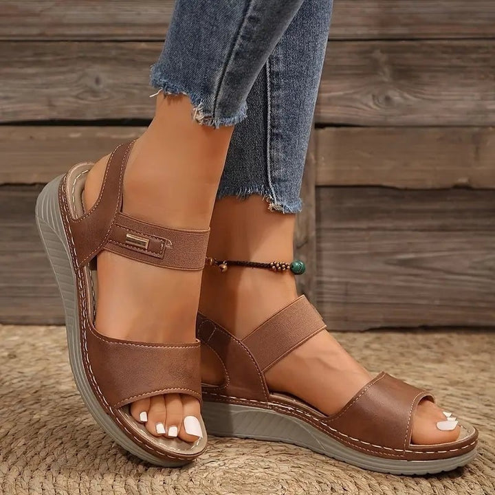 Josephine | Women's Wedge Sandals Platform Open Toe with Ankle Strap
