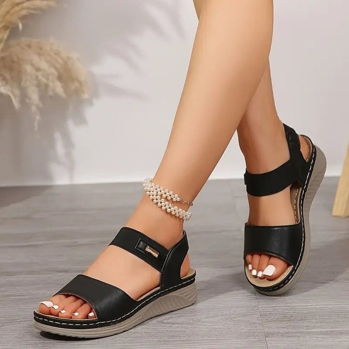 Josephine | Women's Wedge Sandals Platform Open Toe with Ankle Strap