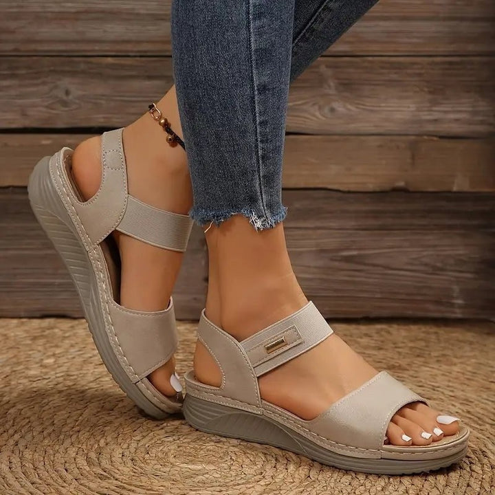 Josephine | Women's Wedge Sandals Platform Open Toe with Ankle Strap