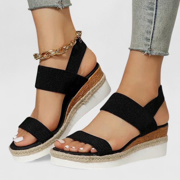 Juliet | Women's Espadrille Wedge Sandals Platform with Elastic Strap