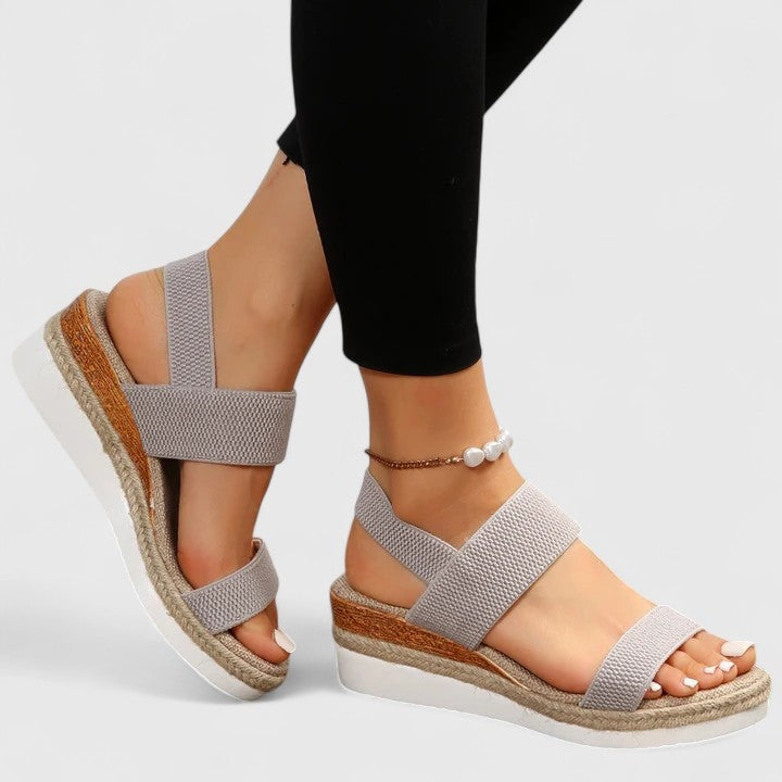 Juliet | Women's Espadrille Wedge Sandals Platform with Elastic Strap