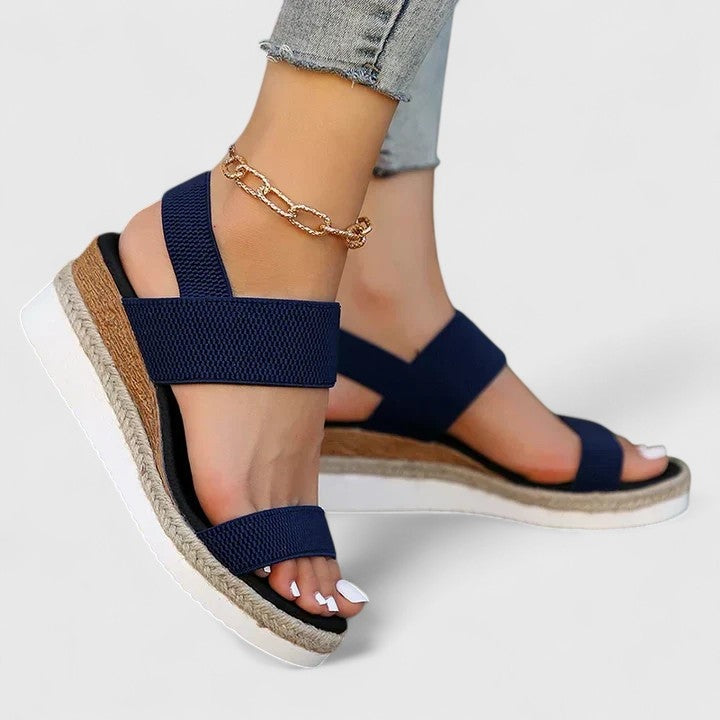 Juliet | Women's Espadrille Wedge Sandals Platform with Elastic Strap