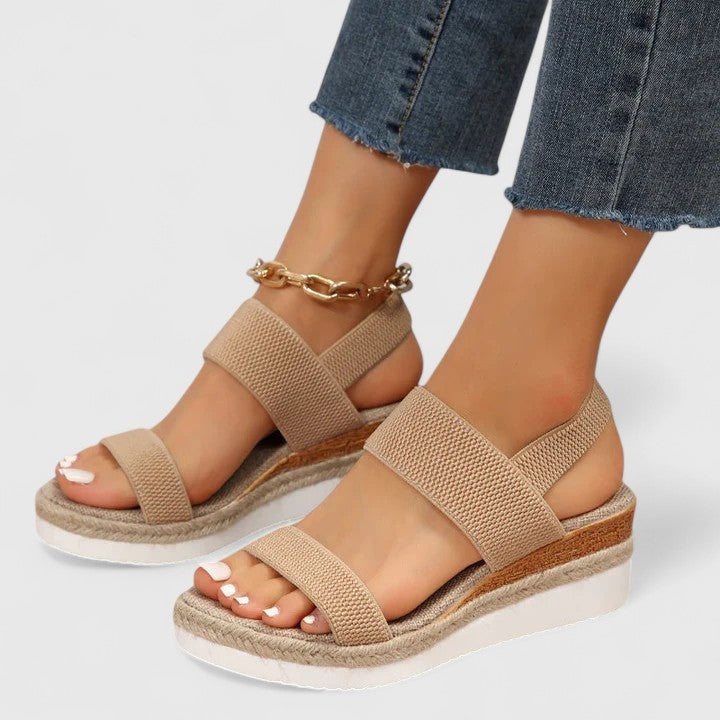 Juliet | Women's Espadrille Wedge Sandals Platform with Elastic Strap