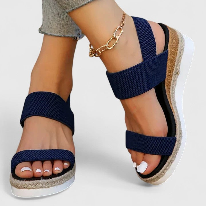 Juliet | Women's Espadrille Wedge Sandals Platform with Elastic Strap