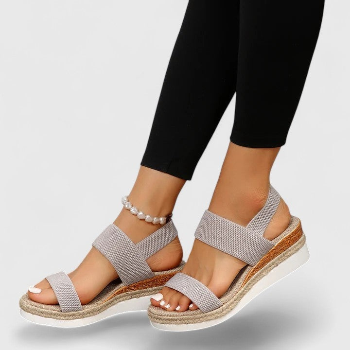 Juliet | Women's Espadrille Wedge Sandals Platform with Elastic Strap