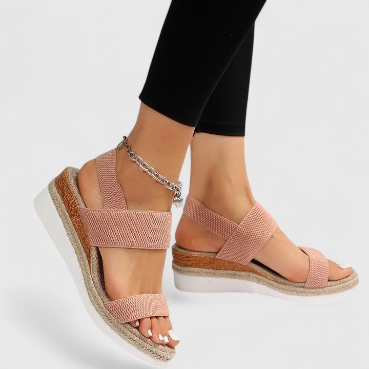 Juliet | Women's Espadrille Wedge Sandals Platform with Elastic Strap