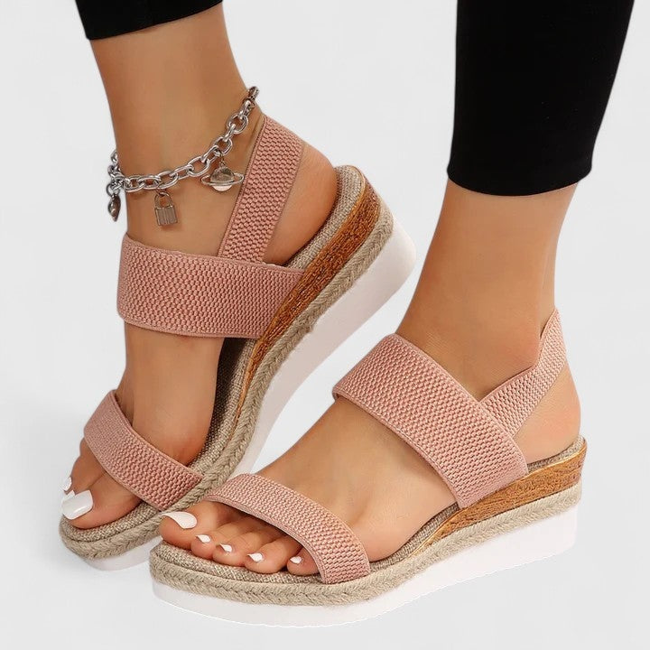 Juliet | Women's Espadrille Wedge Sandals Platform with Elastic Strap