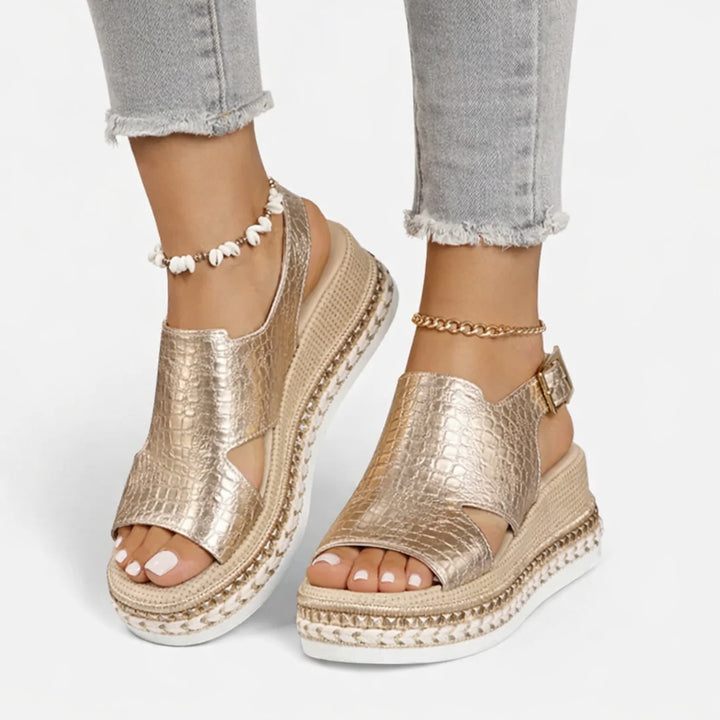 Layla | Women's Espadrille Wedge Platform Sandals Slingback