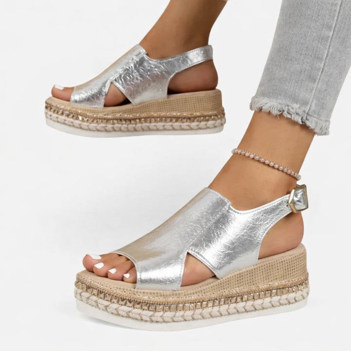 Layla | Women's Espadrille Wedge Platform Sandals Slingback
