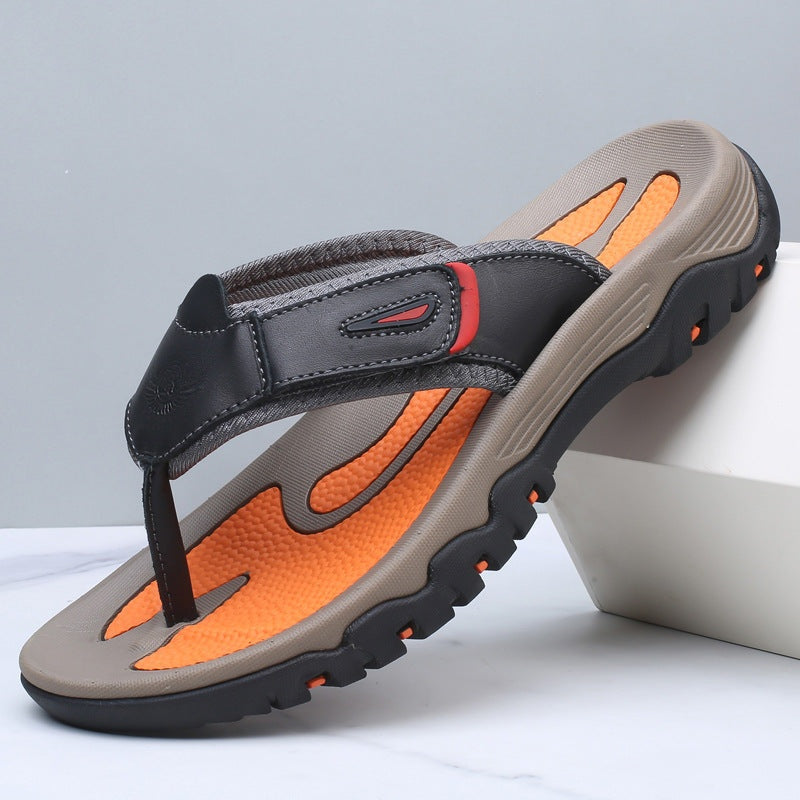 Liam | Men's Sandals Thong Style with Padded Strap and Treaded Sole