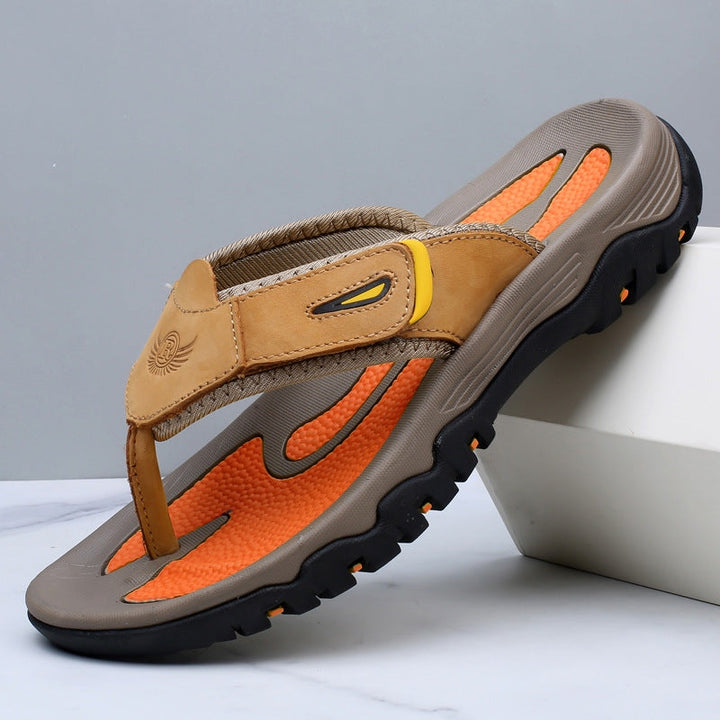Liam | Men's Sandals Thong Style with Padded Strap and Treaded Sole