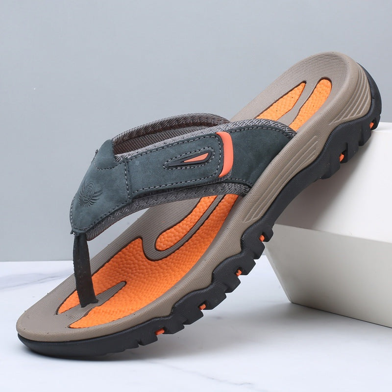 Liam | Men's Sandals Thong Style with Padded Strap and Treaded Sole