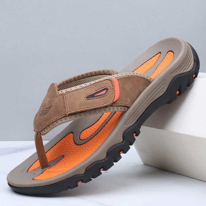 Liam | Men's Sandals Thong Style with Padded Strap and Treaded Sole
