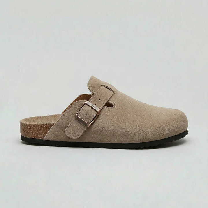 Mateo | Men's Suede Clogs with Adjustable Buckle Strap