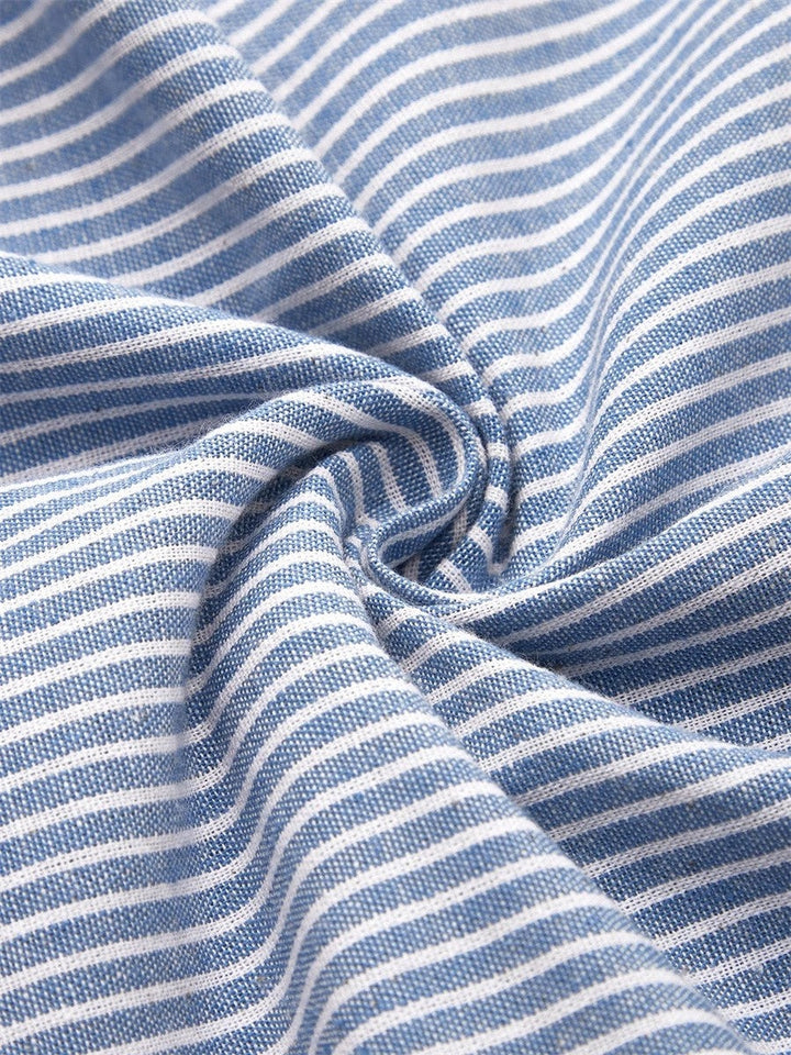 Mia | Women's Striped Summer Midi Dress with Pockets