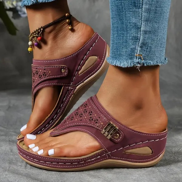 Natalie | Women's Platform Wedge Sandals with Toe Post