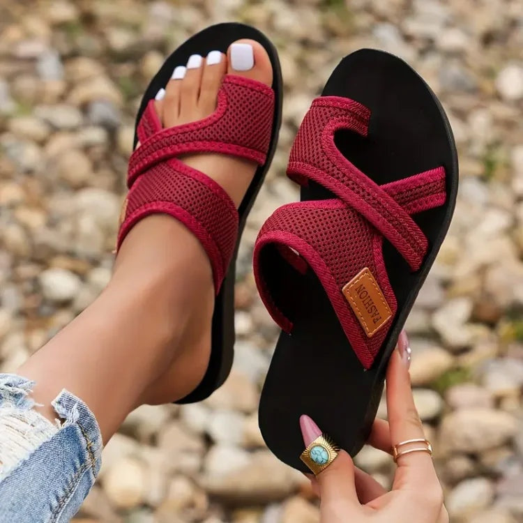 Savannah | Women's Mesh Slide Sandals with Toe Loop