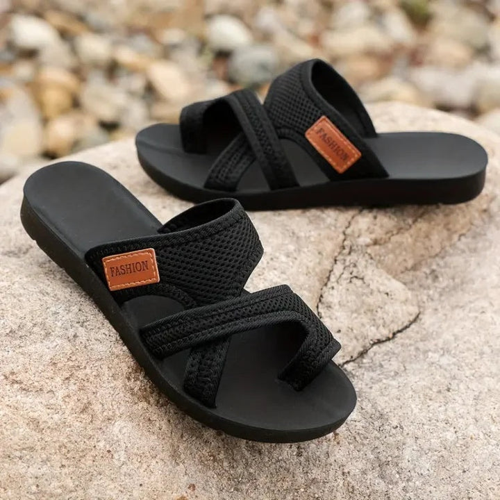 Savannah | Women's Mesh Slide Sandals with Toe Loop