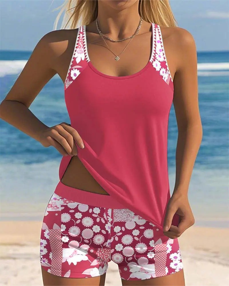 Savannah | Women's Tankini Shorts Set Two Piece Floral Print