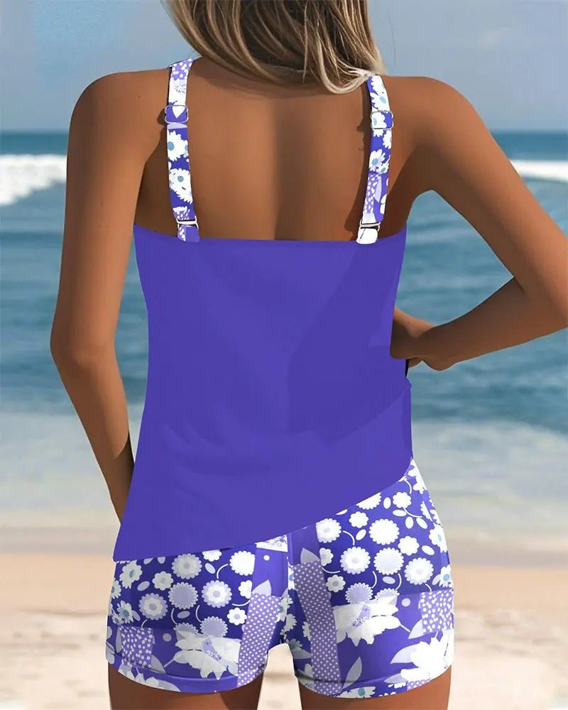 Savannah | Women's Tankini Shorts Set Two Piece Floral Print