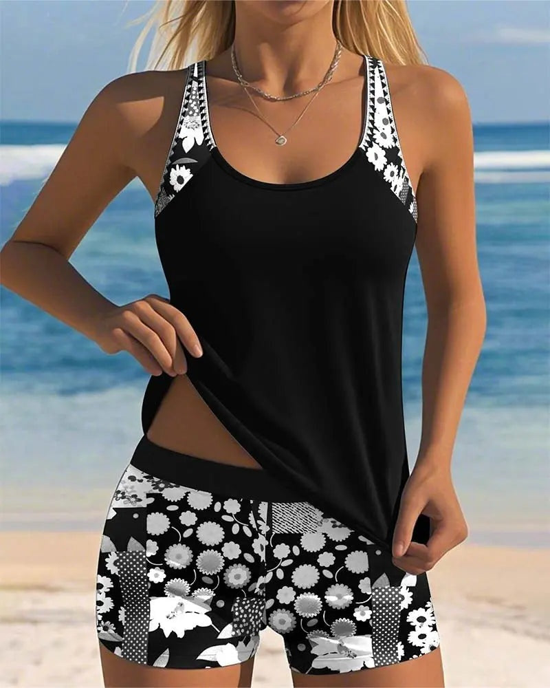 Savannah | Women's Tankini Shorts Set Two Piece Floral Print