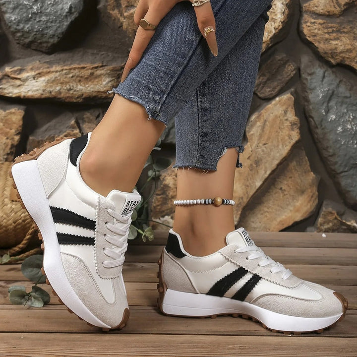 Scarlett | Women's Chunky Platform Sneakers Suede-Look with Laces