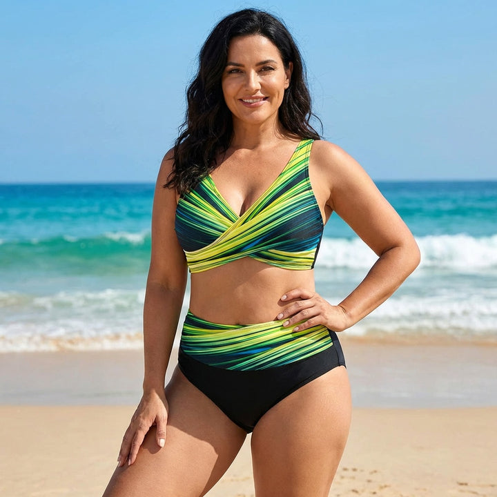 Skylar | Women's High Waisted Bikini Set with Wrap Top