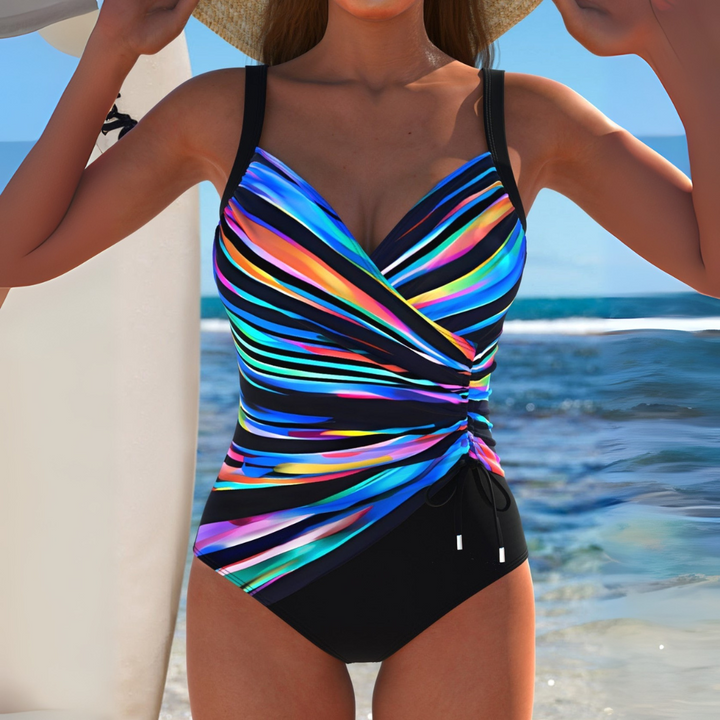Sophia | Women's One Piece Swimsuit Wrap Front with Tummy Control