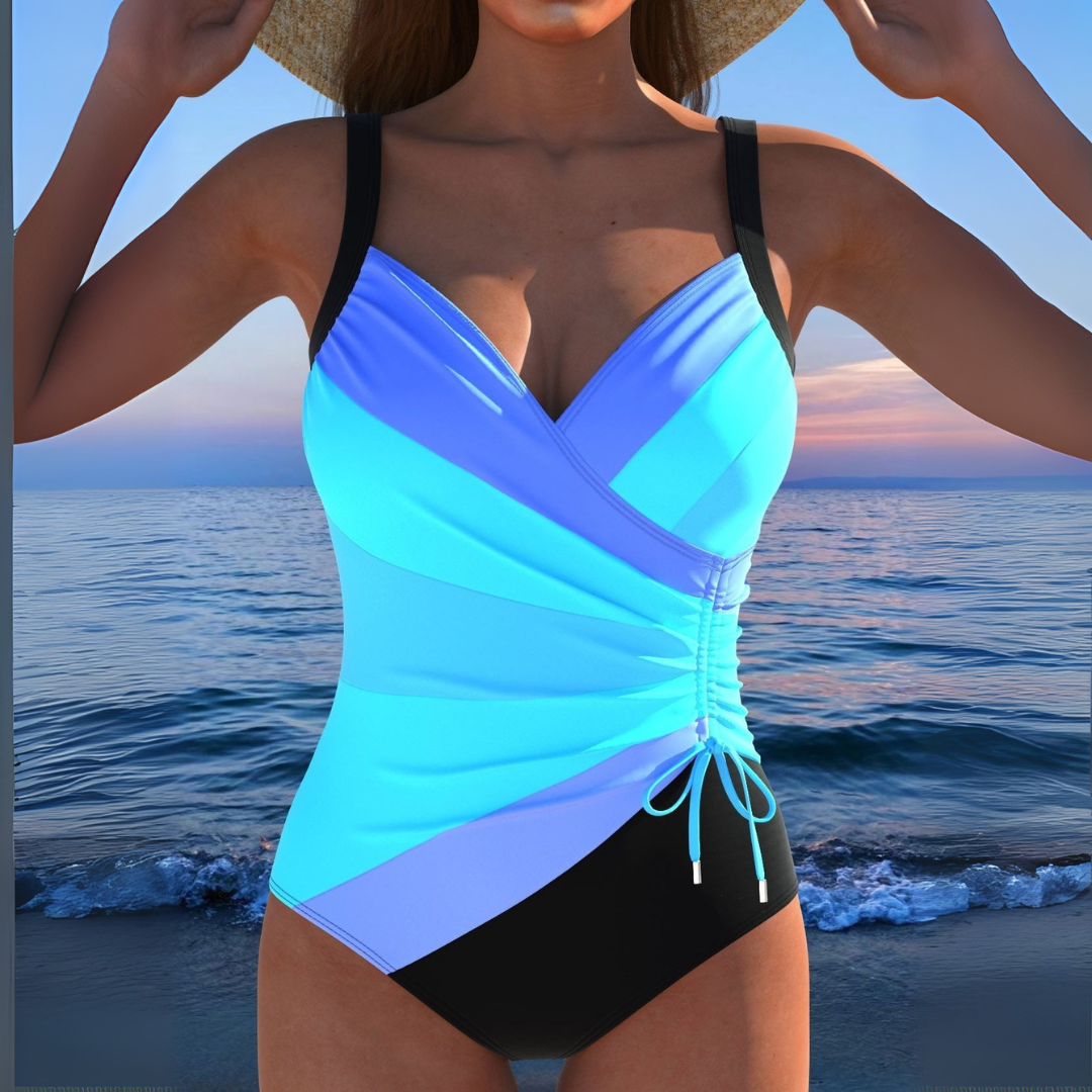 Sophia | Women's One Piece Swimsuit Wrap Front with Tummy Control