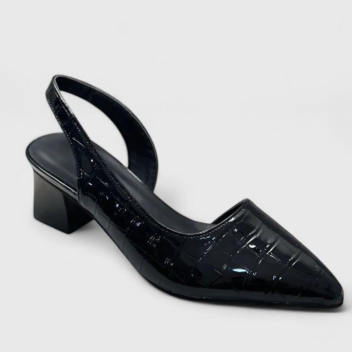 Violet | Women's Slingback Low Block Heels with Pointed Toe