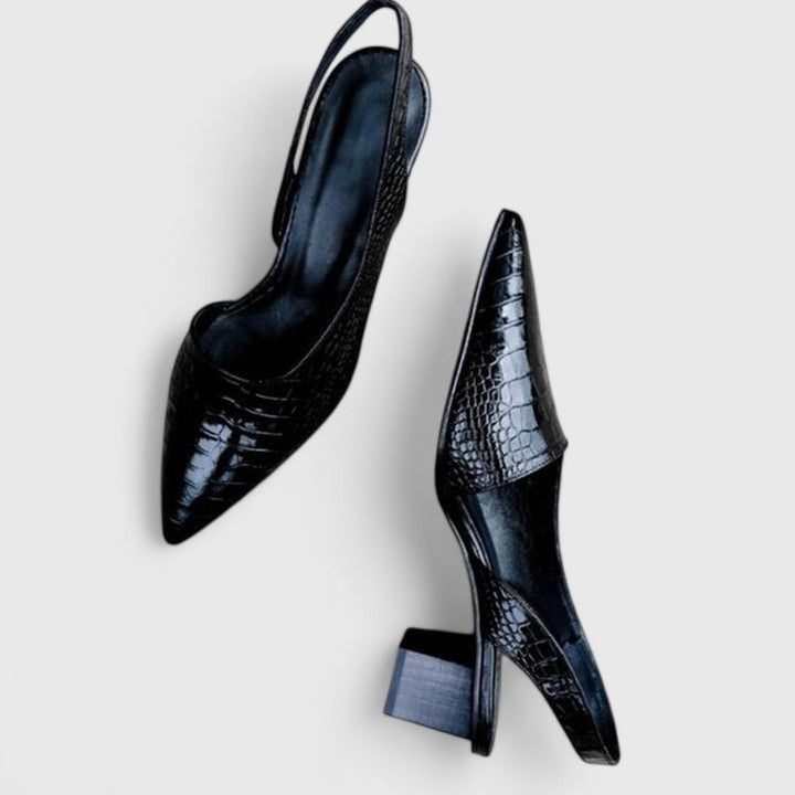 Violet | Women's Slingback Low Block Heels with Pointed Toe
