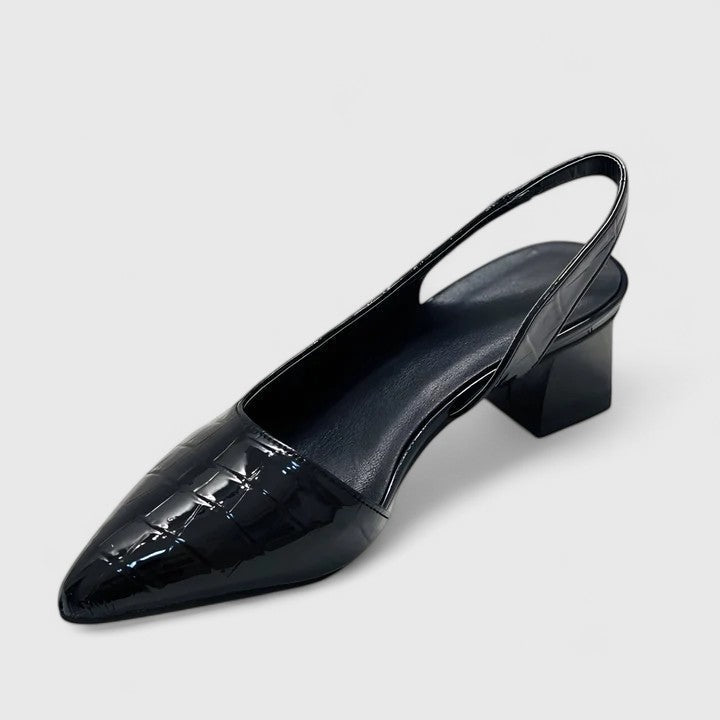 Violet | Women's Slingback Low Block Heels with Pointed Toe