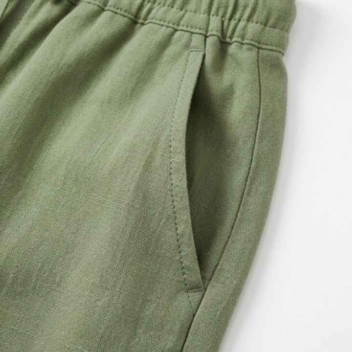 Willow | Women's Linen Capri Pants Drawstring Summer Pants