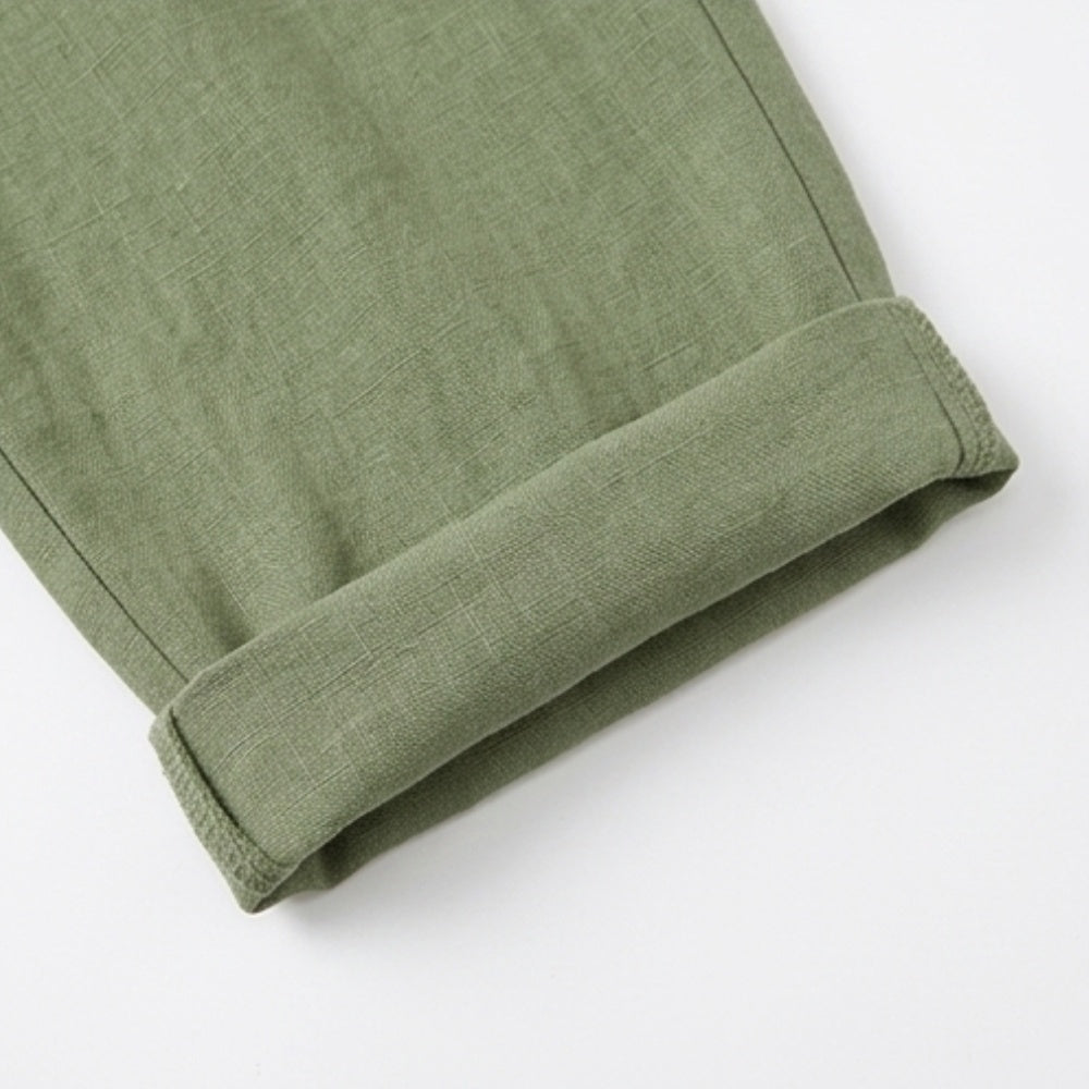 Willow | Women's Linen Capri Pants Drawstring Summer Pants