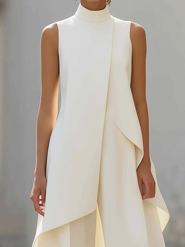 Zoey | Women's Co Ord Pant Set Asymmetric High Neck Wide Leg